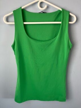 Zara Bright Green Soft, Scoop Neck Tank Size M